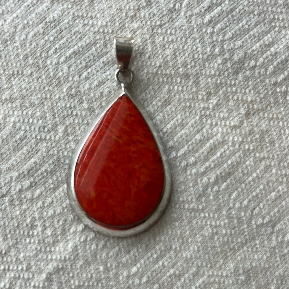 Elegant Red Teardrop Pendant